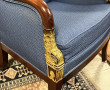 Fauteuil de style empire en placage d'ac