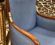 Fauteuil de style empire en placage d'ac