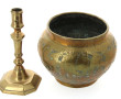 MAROC vers 1920 - Pot en laiton à décor 