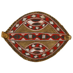 Afrique - Bouclier en peau avec motifs s