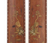 Paire de panneaux chinois en bois exotiq