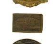 Lot de 3 boucles de ceinture décor US