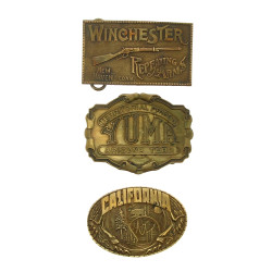 Lot de 3 boucles de ceinture décor US do