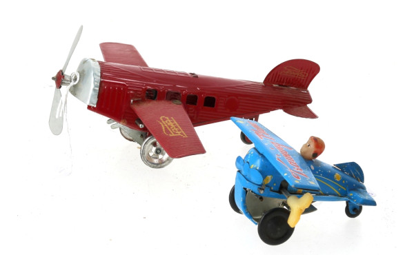 AVIONS - Lot de 2 jouets mécaniques avec
