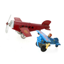 AVIONS - Lot de 2 jouets mécaniques avec
