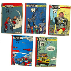 SPIROU albums 74, 75, 76, 77, 79 (marque