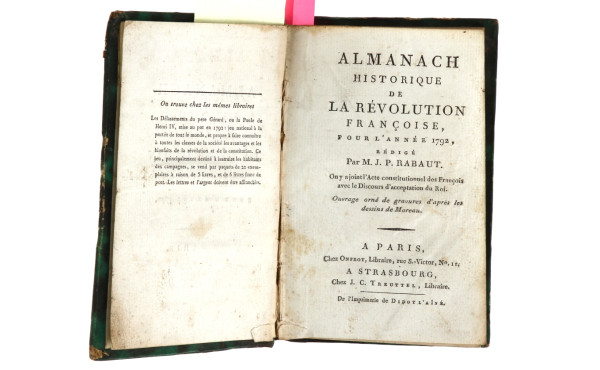 [REVOLUTION FRANCAISE] "ALMANACH Histori