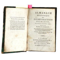 [REVOLUTION FRANCAISE] "ALMANACH Histori