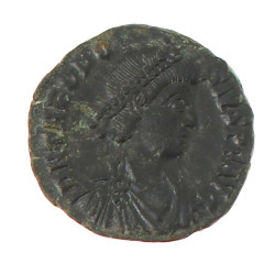 monnaie en bronze Théodose 1er 378-395 é