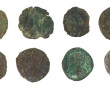 8 monnaies en bronze (7) et billon (1) e