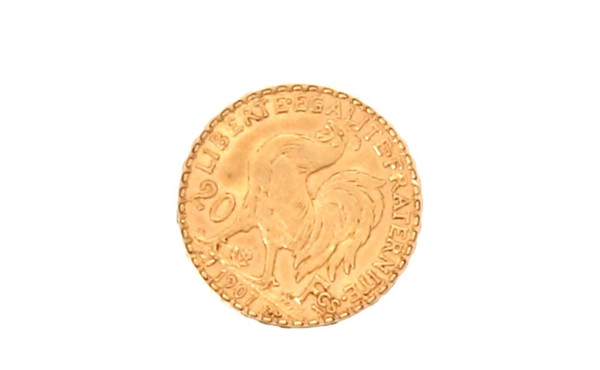 Pièce de 20 fr or Coq 1907 6,6 grs