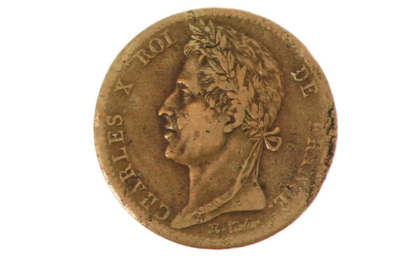 10 cent CHARLES X 1827 H TTB -