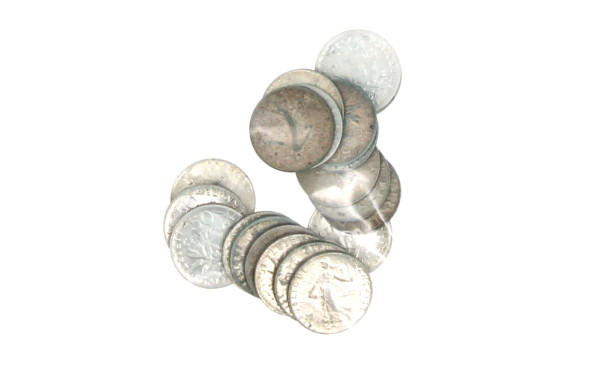 20 p. 50 cts argent poids 49,80 grs