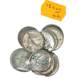 20 p. de 1 fr argent poids 100 grs