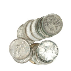 17 p. de 5 fr argent années 60 poids 205