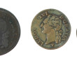 LOUIS XVI - 5 monnaies en cuivre: sol 17