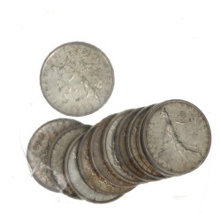 Lot de 11 pièces de 5 F années 60 en arg