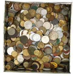 Vrac de monnaies env 5 kg (boite métalli