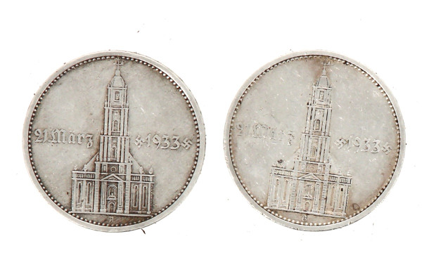 Allemagne - Lot de 2 pièces en argent 5 