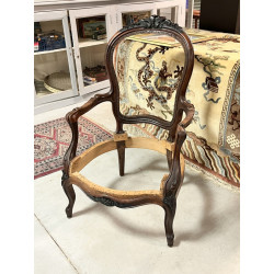 Carcasse de fauteuil XIXème en acajou à 