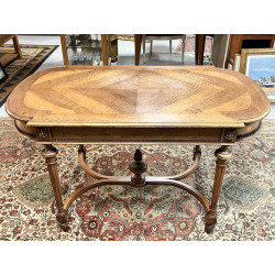 Table de milieu en placage de noyer, ouv