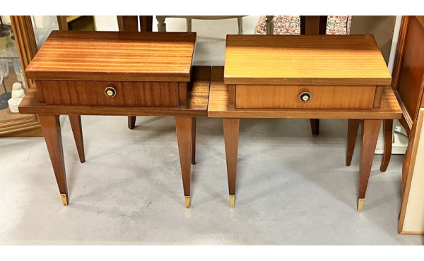 Paire de chevets années 50/60 en bois ve