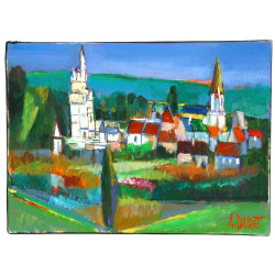 André DURET (1921-2019) "Paysage de Sept