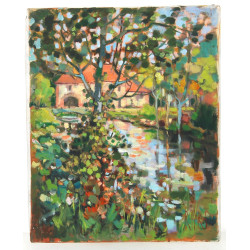 Roger HAROT (1928-2003) "Le ruisseau", h