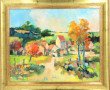 Roger HAROT (1928-2003) "Paysage de camp