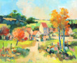Roger HAROT (1928-2003) "Paysage de camp