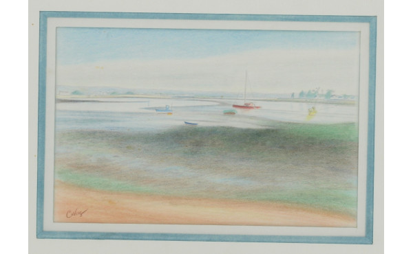 Jean CAVENG (1905-1993) "Bateaux au moui