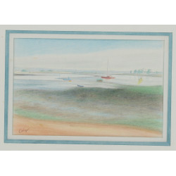 Jean CAVENG (1905-1993) "Bateaux au moui
