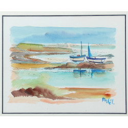 Louis MAHE (Xxe) "Bateaux amarrés à Doël