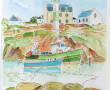 Louis MAHE (Xxe) "Port de Doëlan", aquar