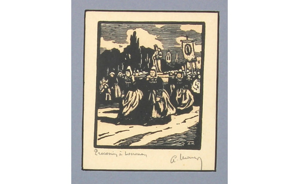 Ecole Bretonne début Xxème "Procession à