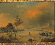 Ecole XIXème - "Paysage animé", huile su