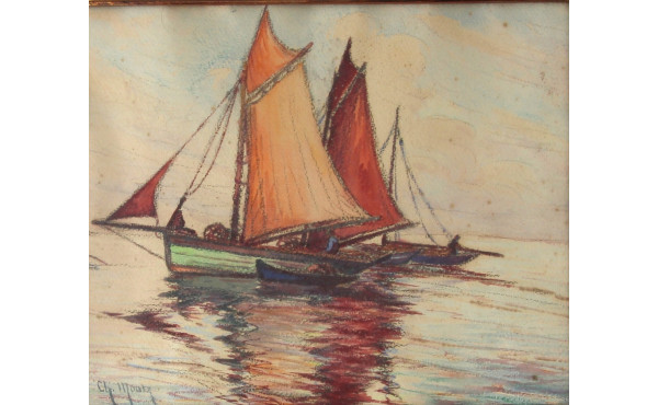 Charles MOOTZ (1889-1944) "Marine aux vo