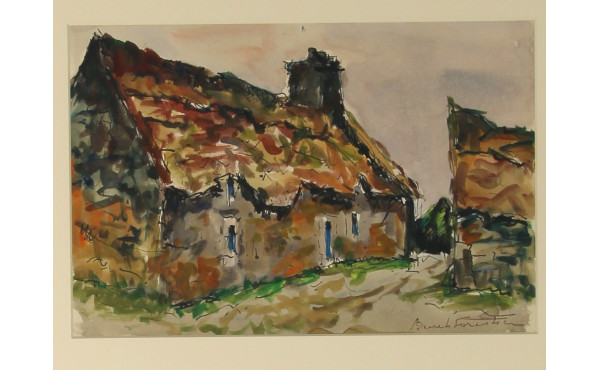 René LE FORESTIER (1903-1972) "Chaumière