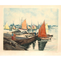 Pierre RONSIN (1922) "Concarneau", aquat