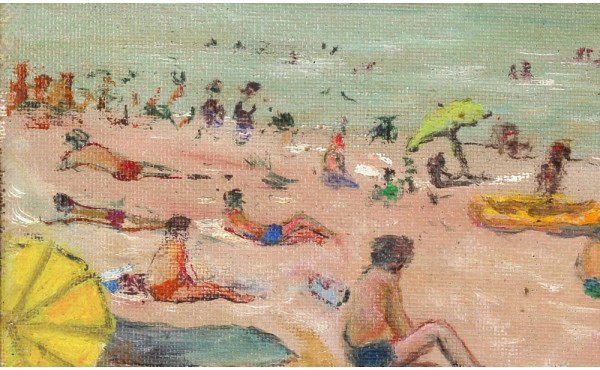 Ecole Française Xxème "Plage animée", hu