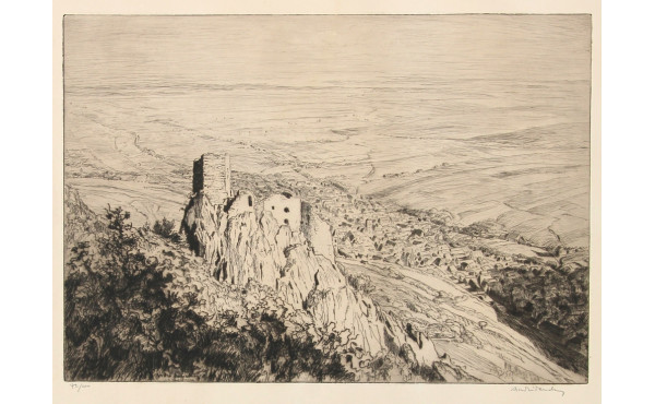 André DAUCHEZ (1870-1948) "Paysage aux r