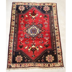 IRAN - Tapis en laine points noués décor