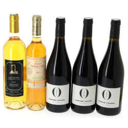 Lot de 5 bouteilles: - 3 B rouge AOP Lu