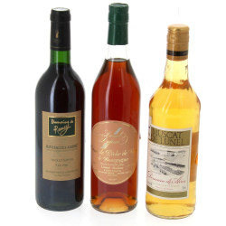 Lot de 3 bouteilles: - 1 crème de pêche