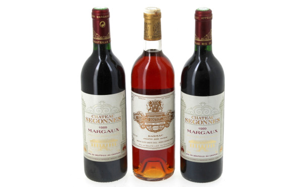 Lot de 3 bouteilles: - 2 B Ch SEGONNES 
