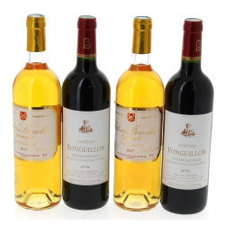 Lot de 4 bouteilles: - 2 B SAUTERNES Ch