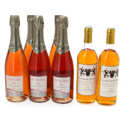 Lot de 7 bouteilles: - 5 B vin mousseux