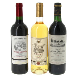 Lot de 3 bouteilles de Bordeaux: - 1 B 