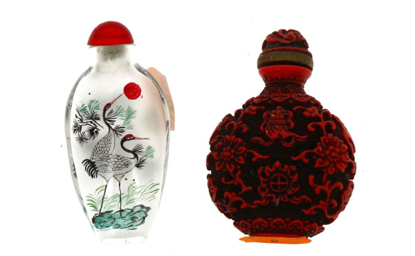 CHINE Xxème - Lot de 2 tabatière chinois