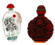 CHINE Xxème - Lot de 2 tabatière chinois